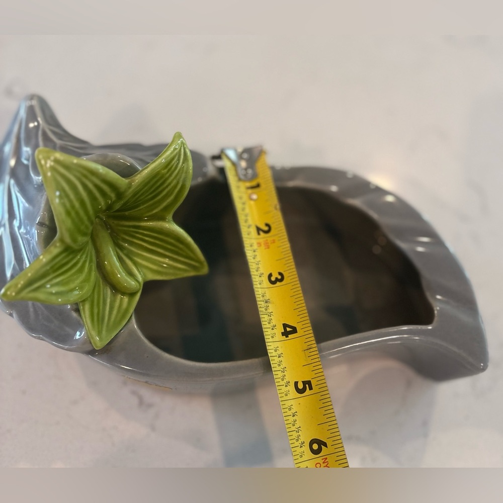 Royal Haeger Gray & Green Ceramic/Ashtray Vase (R1295) Great Condition - Picture 7 of 11